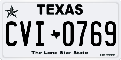 TX license plate CVI0769