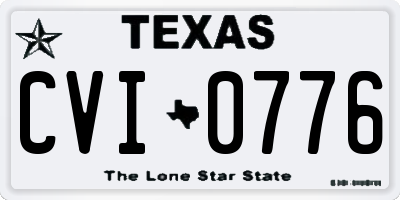 TX license plate CVI0776