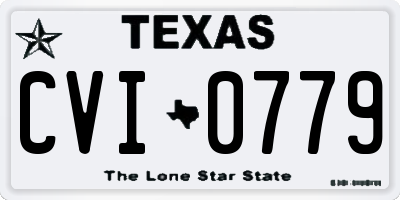 TX license plate CVI0779