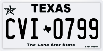 TX license plate CVI0799