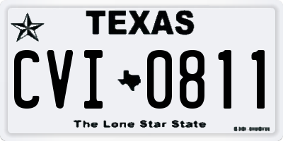 TX license plate CVI0811