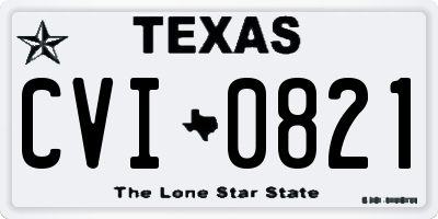 TX license plate CVI0821