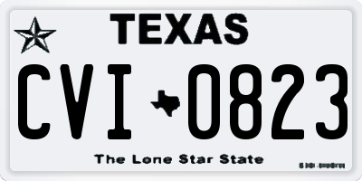 TX license plate CVI0823