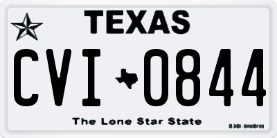TX license plate CVI0844