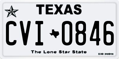 TX license plate CVI0846