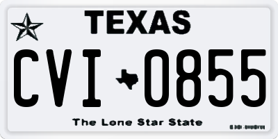 TX license plate CVI0855