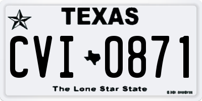 TX license plate CVI0871