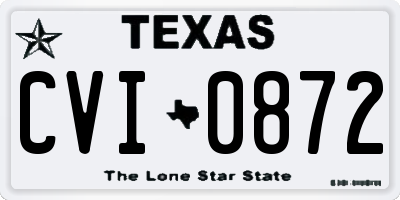 TX license plate CVI0872