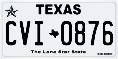 TX license plate CVI0876