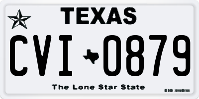 TX license plate CVI0879