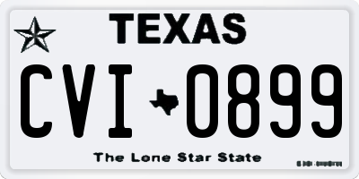 TX license plate CVI0899