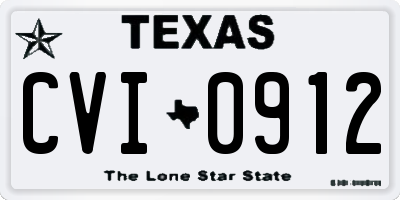 TX license plate CVI0912