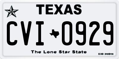 TX license plate CVI0929