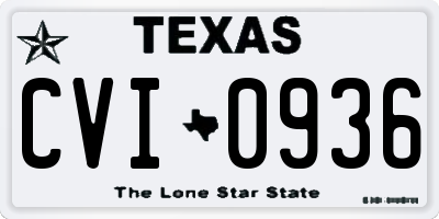 TX license plate CVI0936