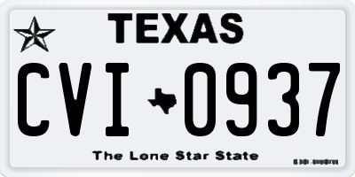 TX license plate CVI0937