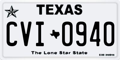 TX license plate CVI0940