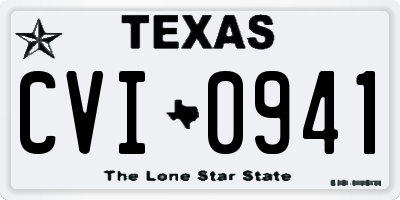 TX license plate CVI0941