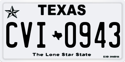 TX license plate CVI0943