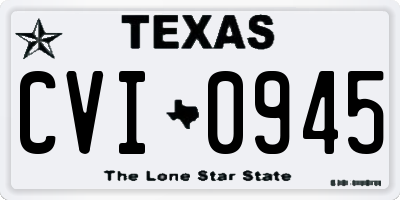 TX license plate CVI0945