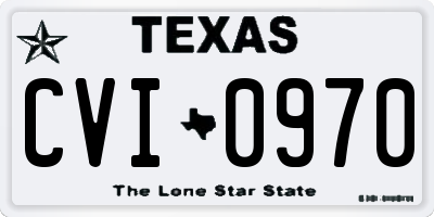 TX license plate CVI0970