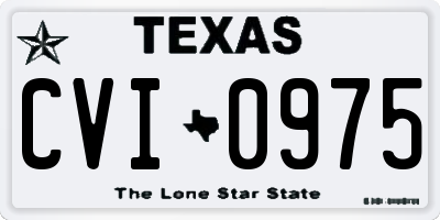 TX license plate CVI0975