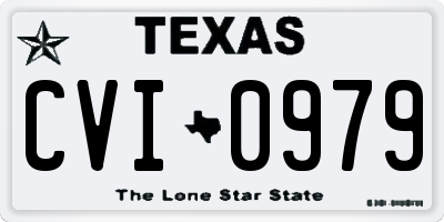 TX license plate CVI0979