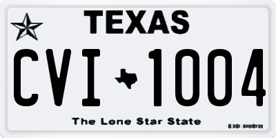 TX license plate CVI1004
