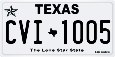 TX license plate CVI1005