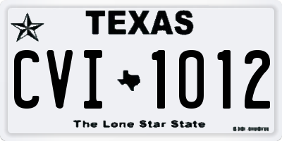 TX license plate CVI1012