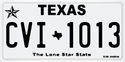 TX license plate CVI1013