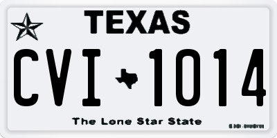TX license plate CVI1014