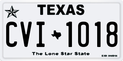 TX license plate CVI1018