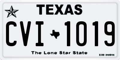 TX license plate CVI1019