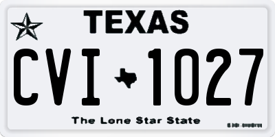 TX license plate CVI1027