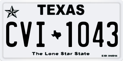 TX license plate CVI1043