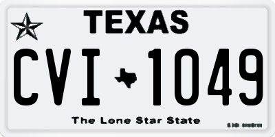 TX license plate CVI1049
