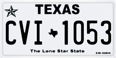 TX license plate CVI1053