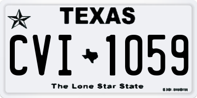 TX license plate CVI1059