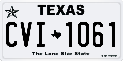 TX license plate CVI1061