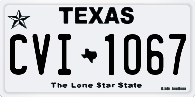 TX license plate CVI1067