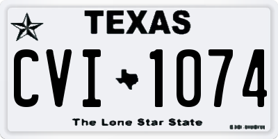 TX license plate CVI1074