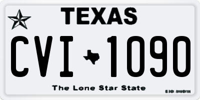 TX license plate CVI1090