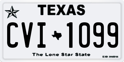 TX license plate CVI1099