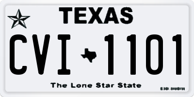 TX license plate CVI1101