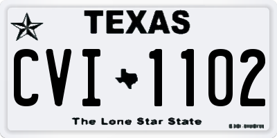 TX license plate CVI1102