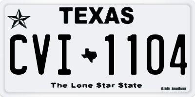 TX license plate CVI1104