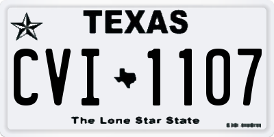 TX license plate CVI1107