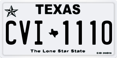 TX license plate CVI1110