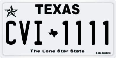 TX license plate CVI1111