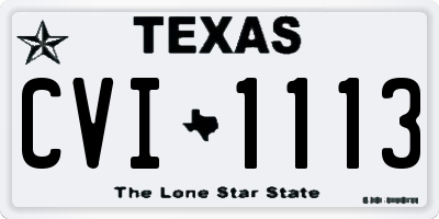 TX license plate CVI1113